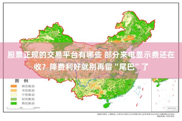 股票正规的交易平台有哪些 部分来电显示费还在收？降费利好就别再留“尾巴”了