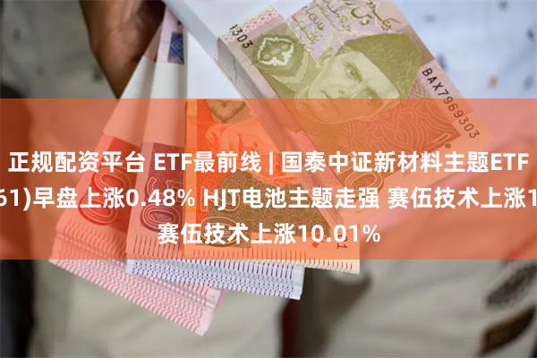 正规配资平台 ETF最前线 | 国泰中证新材料主题ETF(159761)早盘上涨0.48% HJT电池主题走强 赛伍技术上涨10.01%