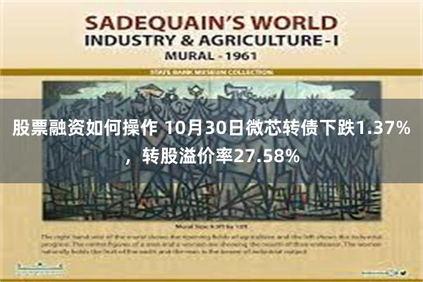 股票融资如何操作 10月30日微芯转债下跌1.37%，转股溢价率27.58%