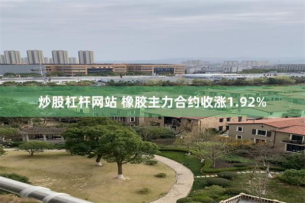 炒股杠杆网站 橡胶主力合约收涨1.92%