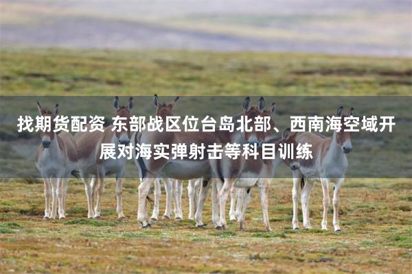 找期货配资 东部战区位台岛北部、西南海空域开展对海实弹射击等科目训练